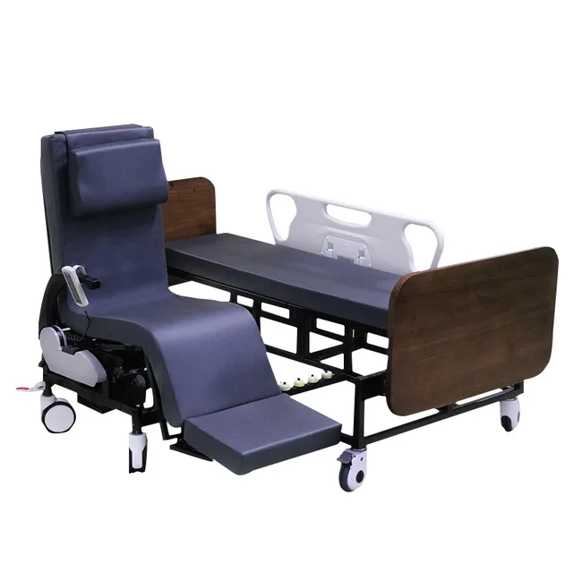 Electric Tilt-Skirt Hospital Bed for Homecare and Hospitals Medical Bed with bathing machine Patient Care for Home Hospital Use