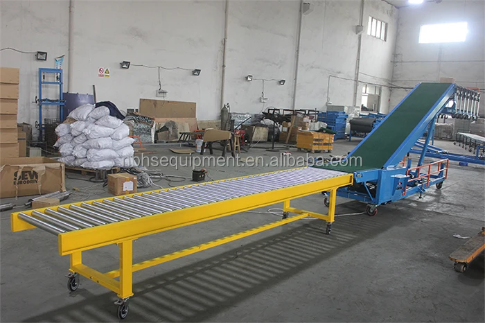 Mobile Container Unloading Powered Belt Conveyor
