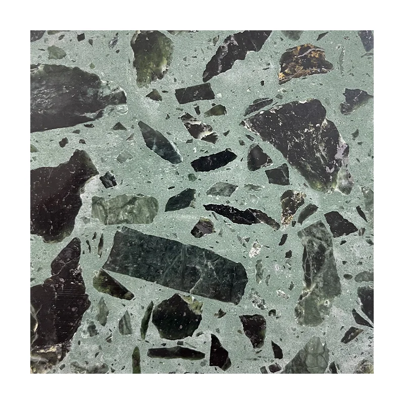 Modern Terrazzo Designs Artificial Stone Dark Color Terrazzo Stairs Slab Tile Stone for Decoration