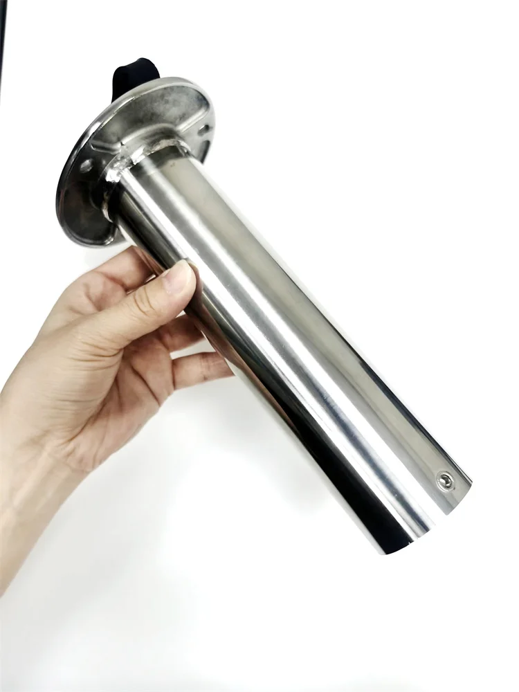 Stainless Steel 316 Marine Pactrade Marine 15° Flush Mount Fishing Rod Holder – Heavy Duty S.S 316 For Boats 15 Degree Flush Mount Rod Holder