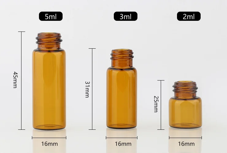 Eco Friendly Travel Mini Amber Essential Oil Glass Aromatherapy Bottle