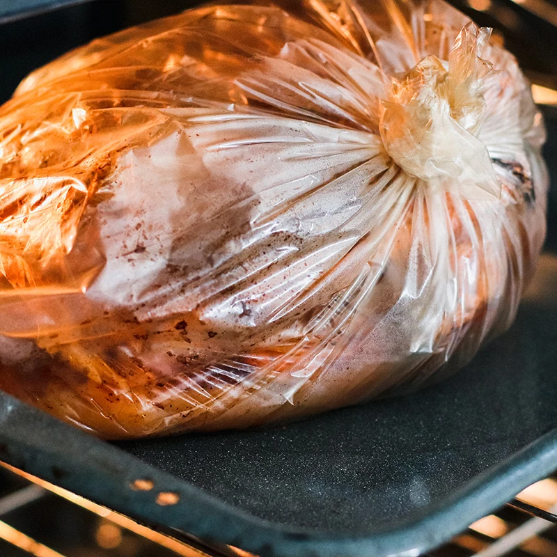 Custom Disposable Plastic Hot Roast Chicken Egg Boiling Bag Nylon Slow