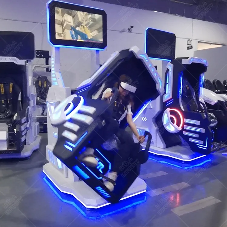 Novo design 9d realidade virtual jogo de corrida 360 graus rotação