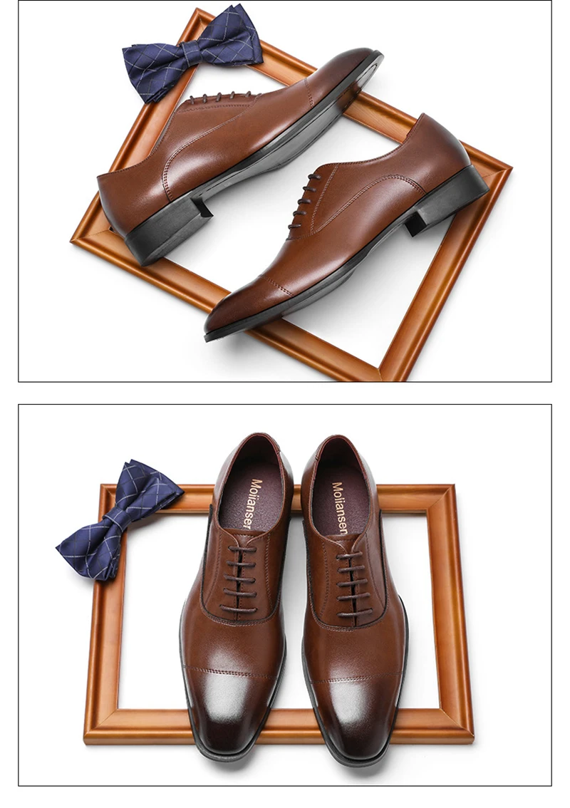 Luxury Leather Dress Shoes Bespoke Men Handmade Shoes Hand Painted Full