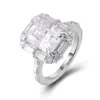 Real solid 18K gold moissanite ring