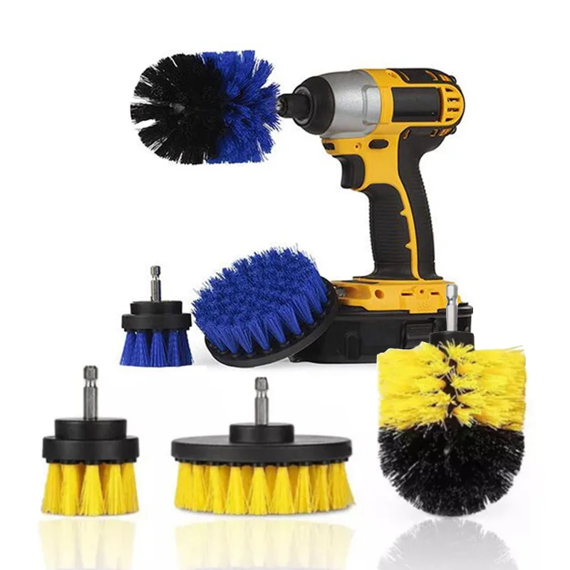 3Pcs/Set Drill Brush Kit Electric Scrubber  For Cleaning Carpet Glass Car Tyres 
