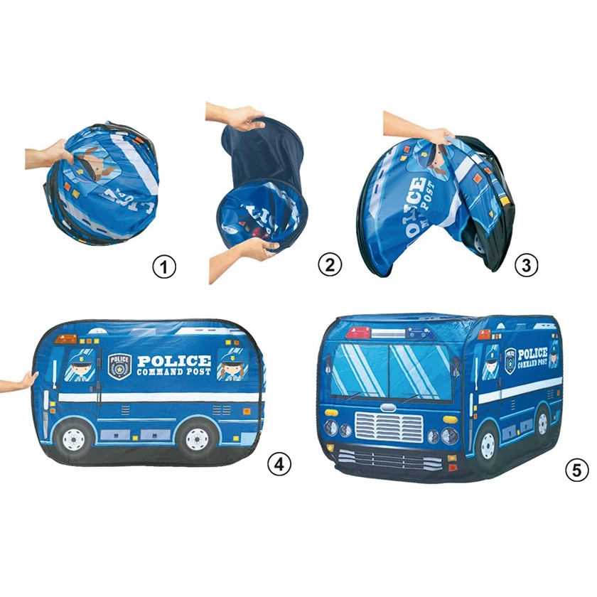Kids Police Tent House for Pretend Play