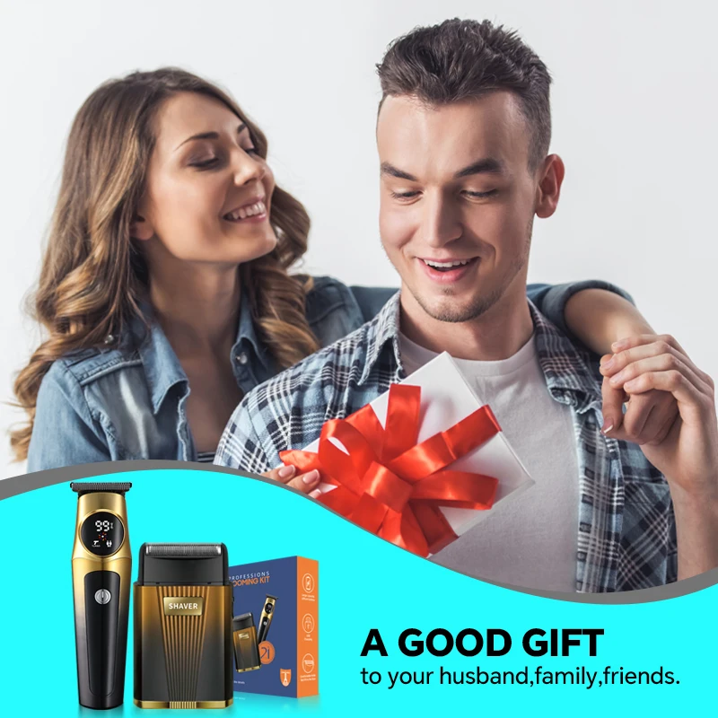 Two-in-One Popular Electric Shaver Clipper Nose Hair Trimmer for Men Reciprocating Set Cross-Border Household Grooming USB Power manufacture