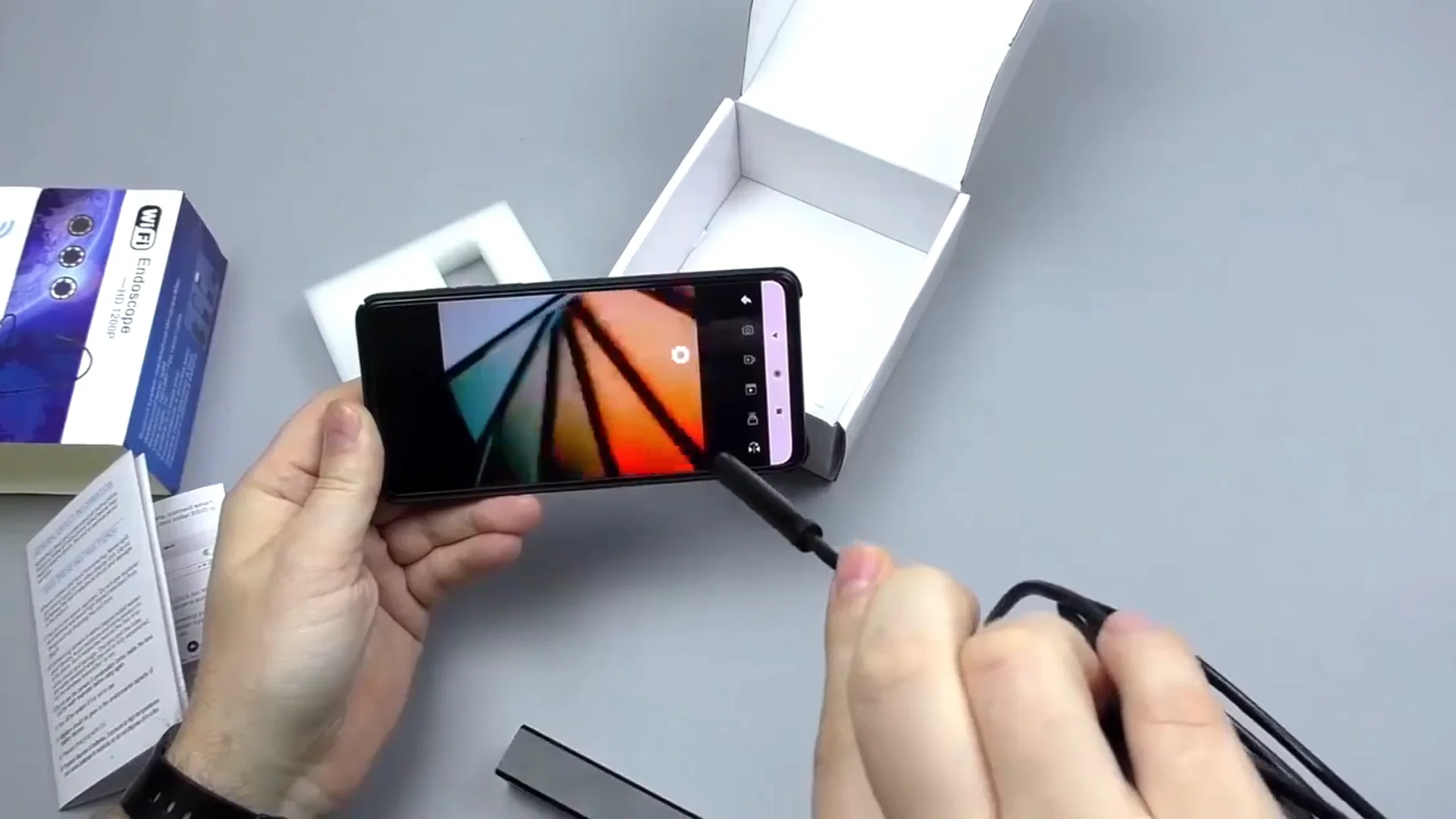 2023 The Best Popular Hd Wifi Endoscope Ypc110 Waterproof 10m Semirigid Cable Borescope Pipe