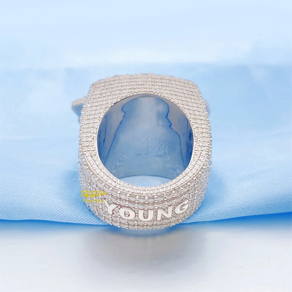2022 Personal Custom Two Tone Iced Out Moissanite Diamond Champion Men Championship Rings