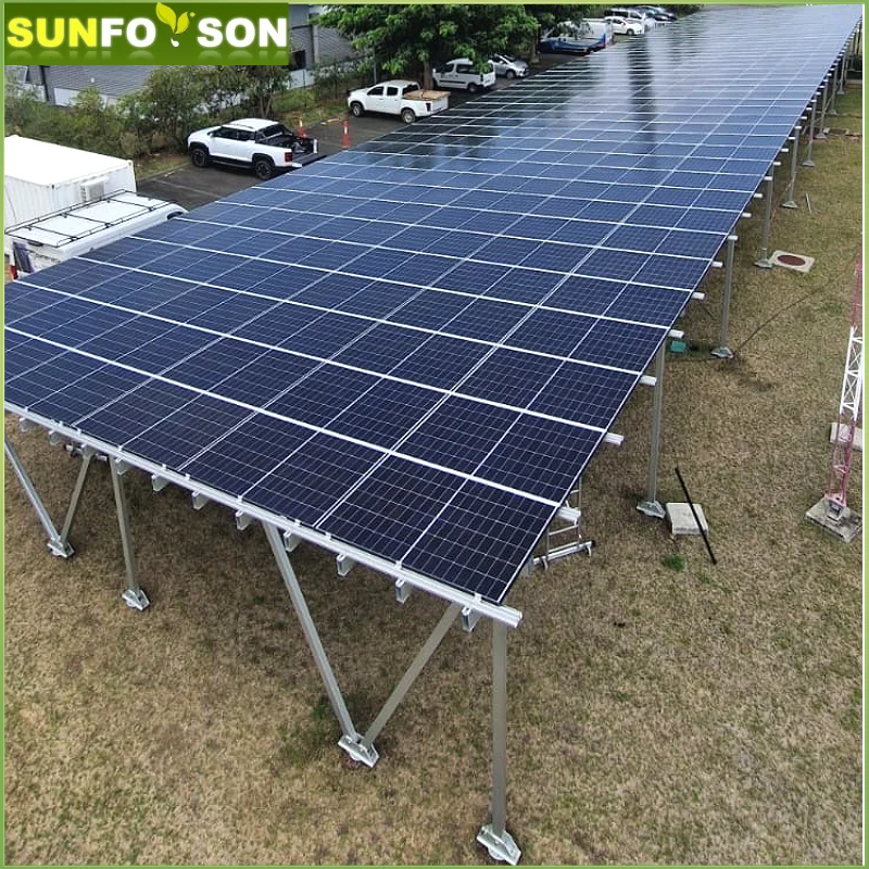 Solar Carport Structure Car Parking Shelter PV Panel Racking Mounting System Solar Car Frame Easy Installation Design BIPV Ready