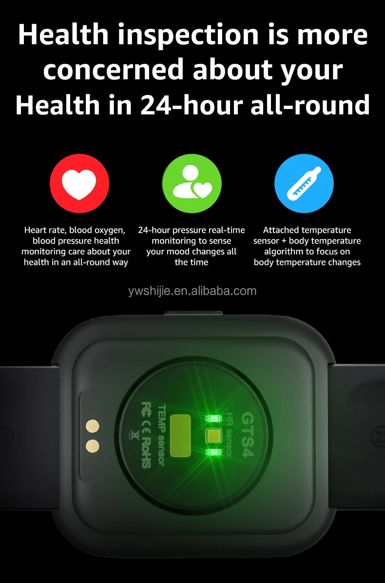 New Arrival 1.69 Inch GTS4 Lithium Battery TFT Screen GPS Position Tracking Smart Watch Bracelet