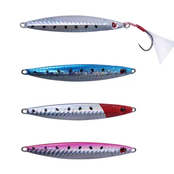 Long-Cast Iron Plate Lure Bottom Fishing Single Hook Tied Shiny Wire Freshwater Carp Fishing Bait Metal Fishing Tackle – Metal Jig – view 2