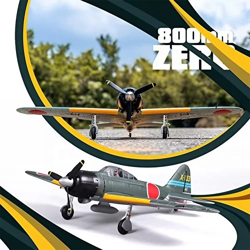 FMS 800mm Zero A6M3 V2 RC Fighter - Powerful & Fun Model Plane