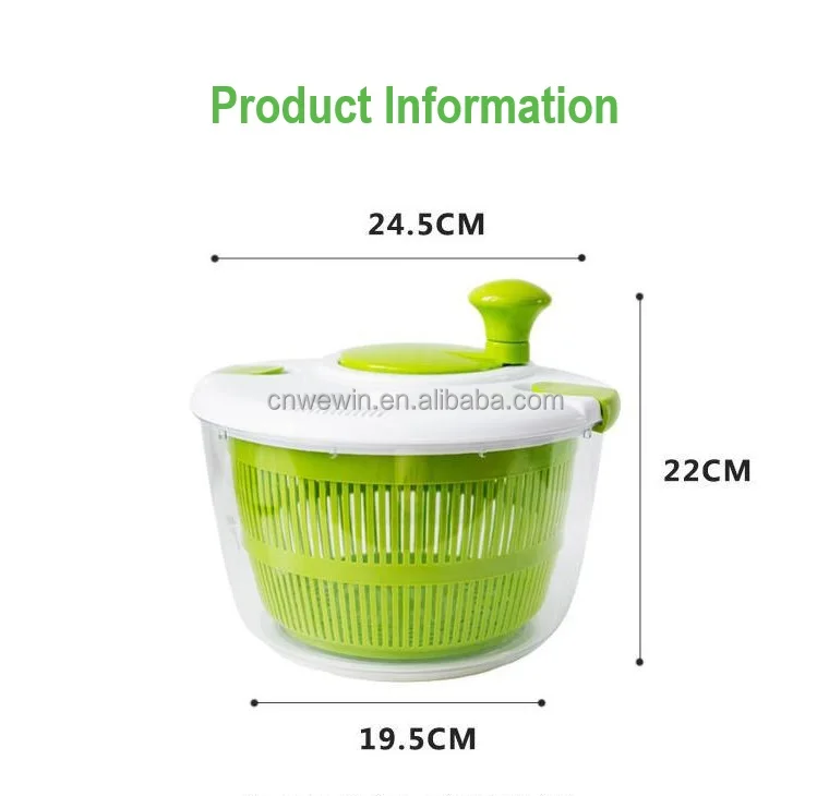 Manual Salad Spinner Kitchen Vegetable Dryer Vegetable Washer Spinners 