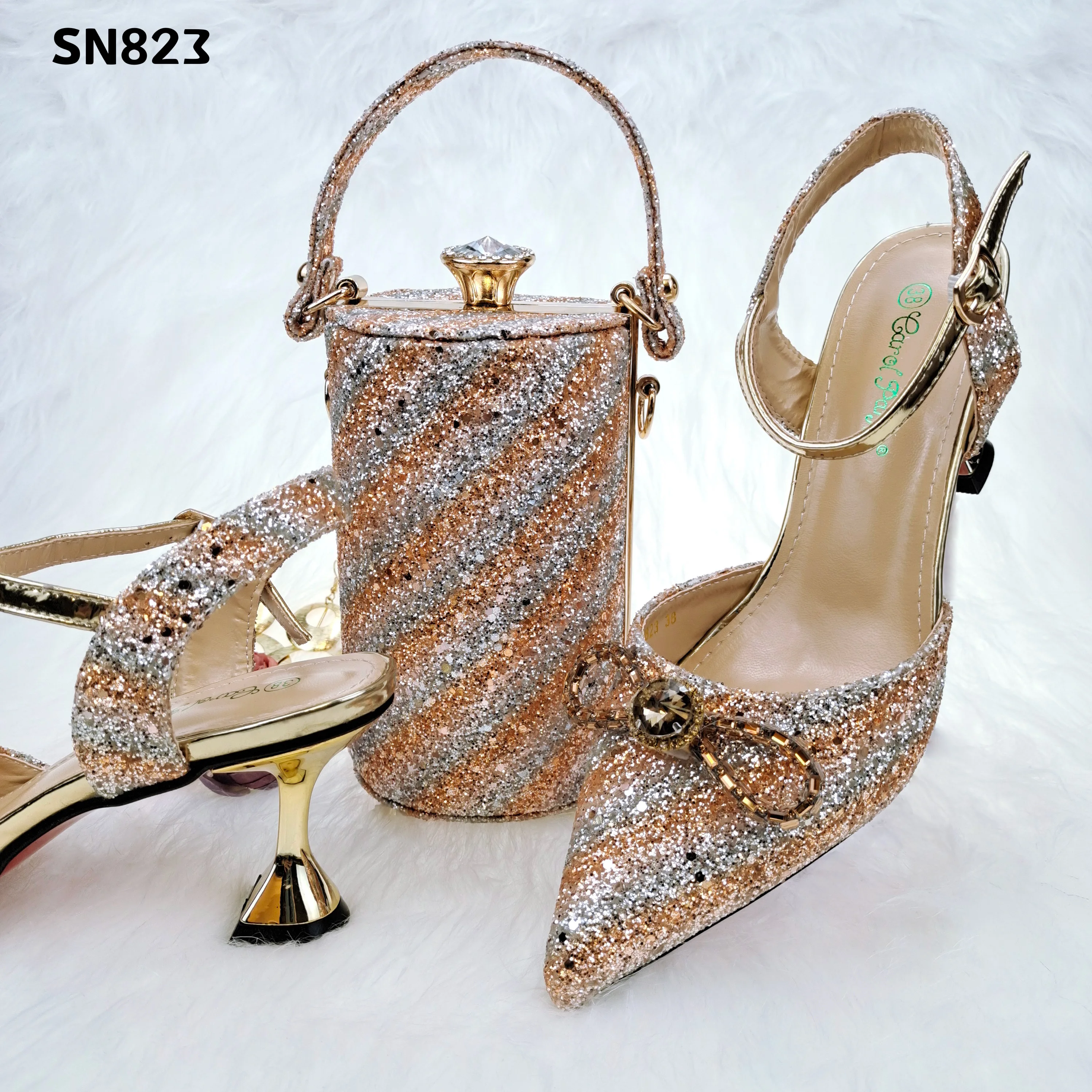 Wholesale Women's Italian Shoes and Bag Set In Trendy Styles