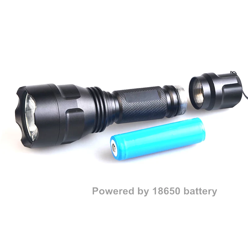 C8 LED Torch XML T6 White Red Green Light High Power Flashlight for Hunting