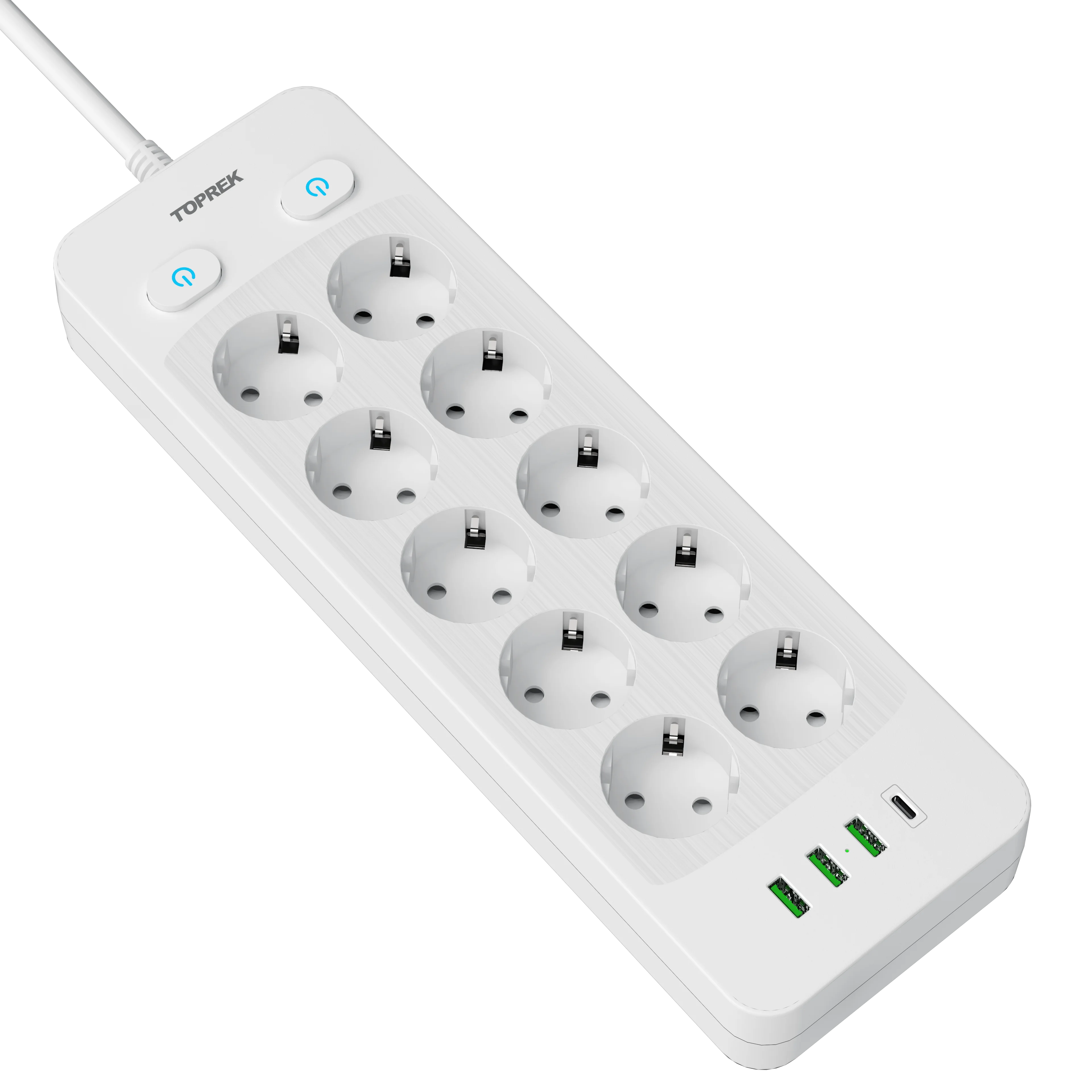 Multiprise multi-contact à 5 voies, prise ue avec 4 Ports USB, 3,1a/5V, 3840W, prise électrique Multiple avec interrupteur pour la maison 13 Multiprise multi-contact à 5 voies, prise ue avec 4 Ports USB, 3,1a/5V, 3840W, prise électrique Multiple avec interrupteur pour la maison 13