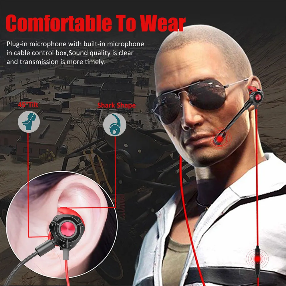 Wired Gaming Earbuds Pc For Ps4 Ps5 Xbox One Games Mobile Phone