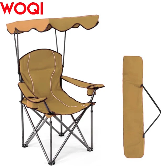 Sedia Da Campeggio Pieghevole VirtuFit Beige - Con Portabicchieri E Custodia, Per Spiaggia E Escursioni