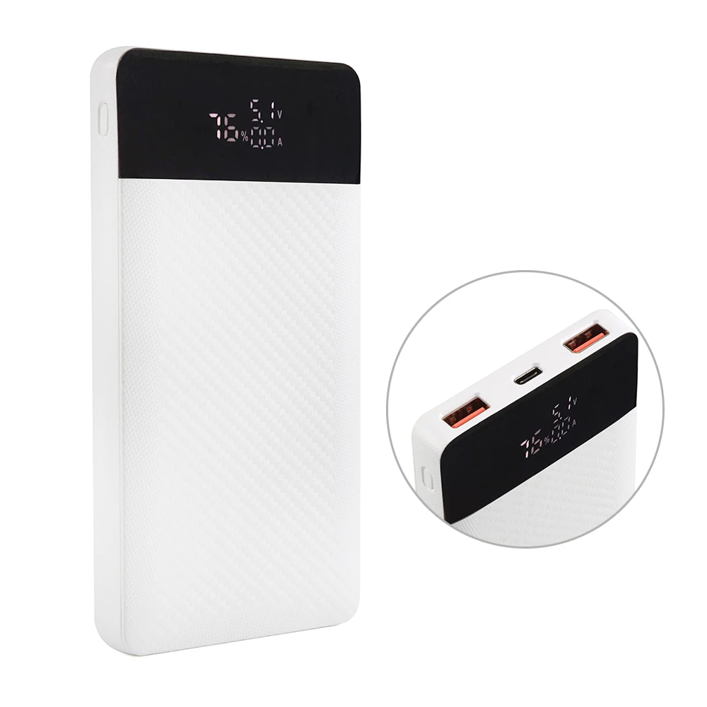 Hot OEM/ODM Mobile Power Bank 10000mah 37Wh power banks USB Charger voltage display