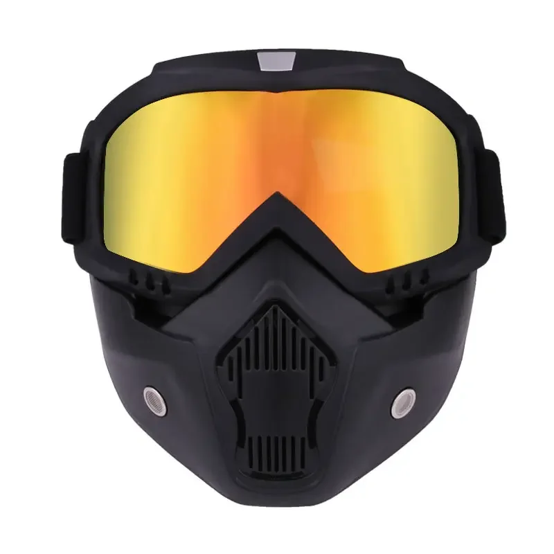 Yakeda Training Protection Goggles Motorcycle Detachable Skeleton Full Face Mask Tactical Glasses Skull Masks for Helmet