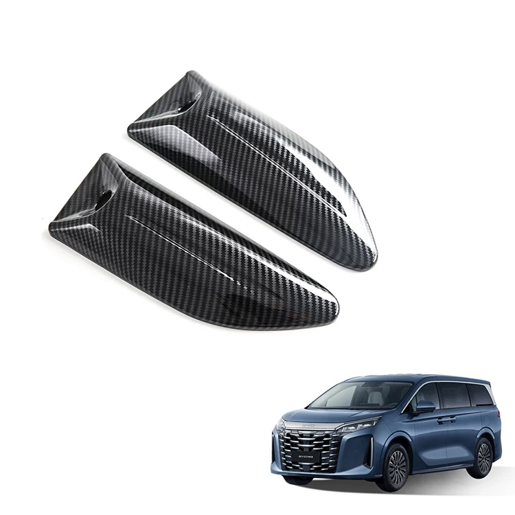 Автомобильные аксессуары для BYD Xia M9, отделка крыла, ABS, карбоновый узор, боковое крыло, камера, вентиляционная крышка, аксессуар для новых энергетических транспортных средств