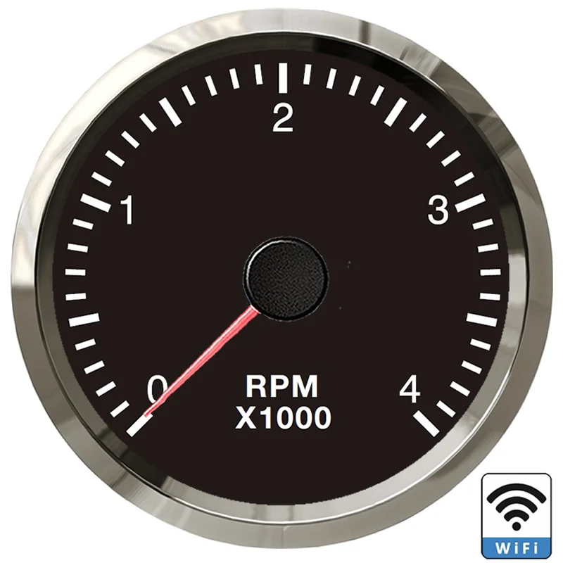 Wireless Setting Diesel Gasoline Engine Scooter RPM Meter Stepper Motor RPM Gauge 52mm WIfi Motorcycle Tachometer