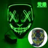 Maschera per occhi e bocca a forma di V insanguinata verde fluorescente