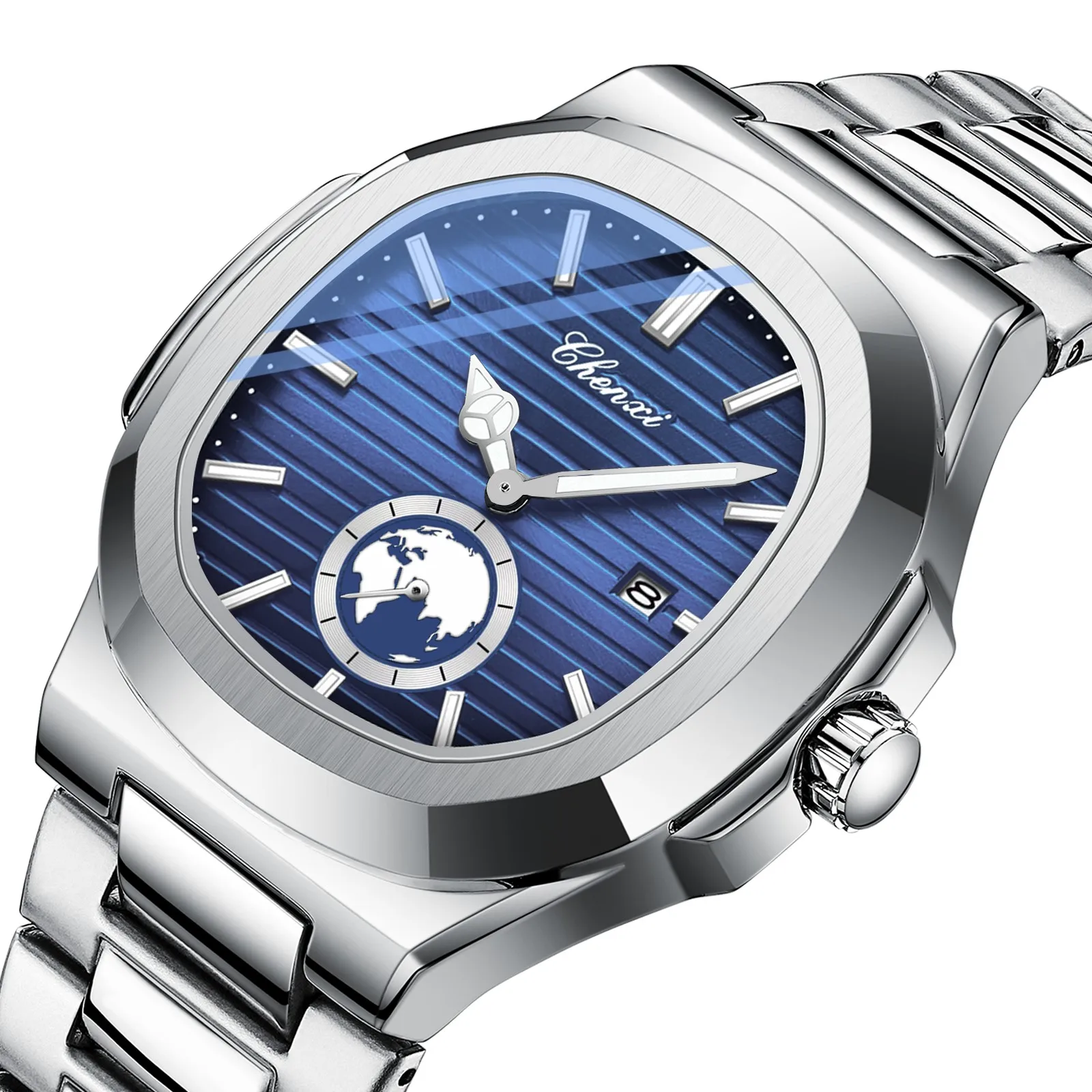 CHENXI 612 Men's Quartz Wrist Watch - Stainless Steel, Waterproof