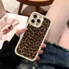 Antique White - Brown Small Leopard Print