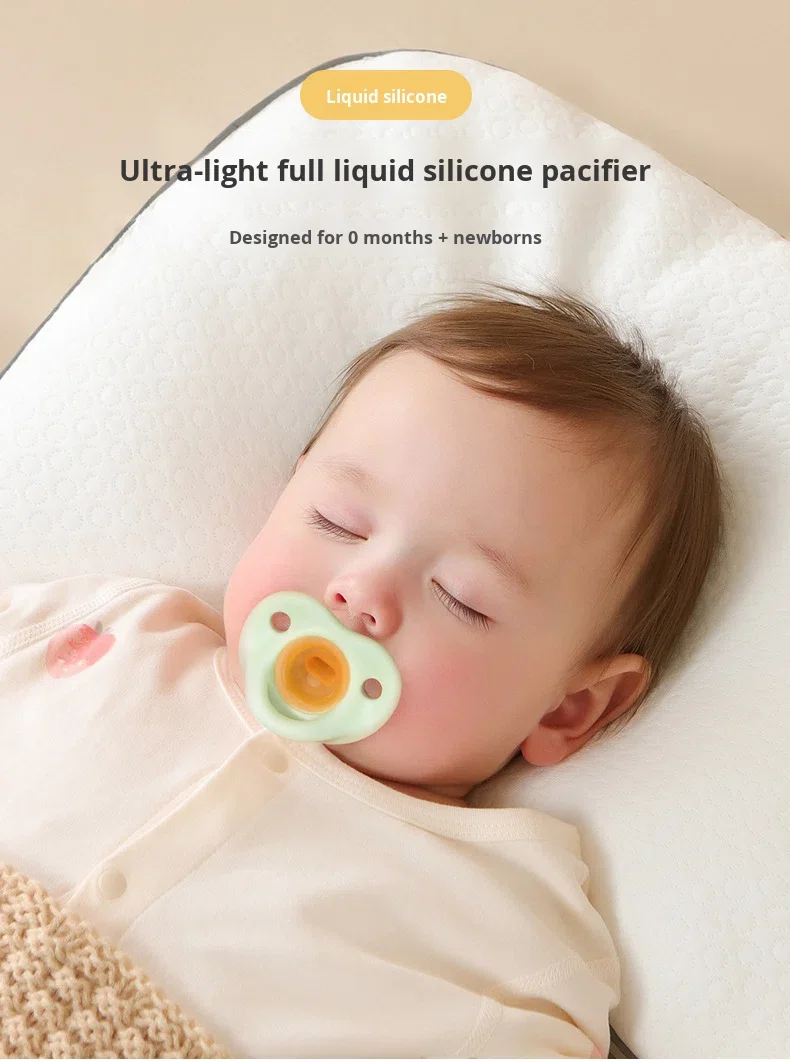 Popular Baby Pacifier - Super Soft Material - Free of BPA - Breast Milk Imitation Nipple - With Handle - Helps with Sleep factory