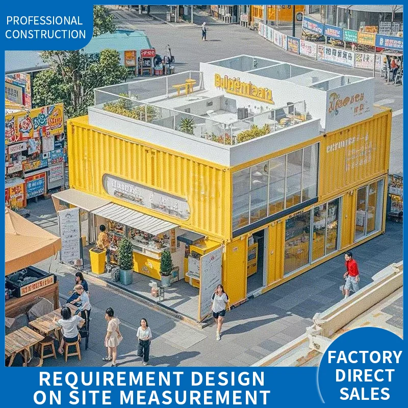 Creative Galvanized Steel Structure Container for Small Shops Street Shopping Spaces Residential Hotels Apartments Kitchens