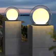 Shingel Modern Column Type Door Light Stainless Steel IP65 LED Outdoor Courtyard Decoration Column Light Solar Garden Light