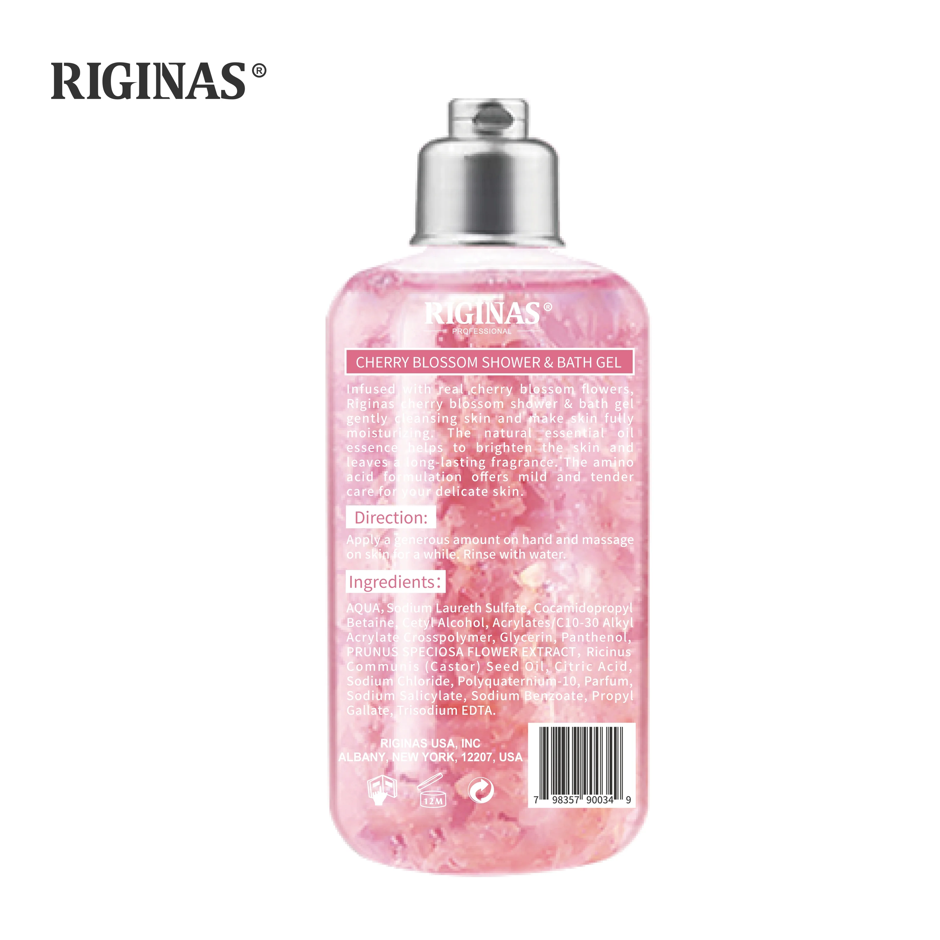 Private Label Whitening Organic Niacinamide Shower Gel 500ml Fragrance