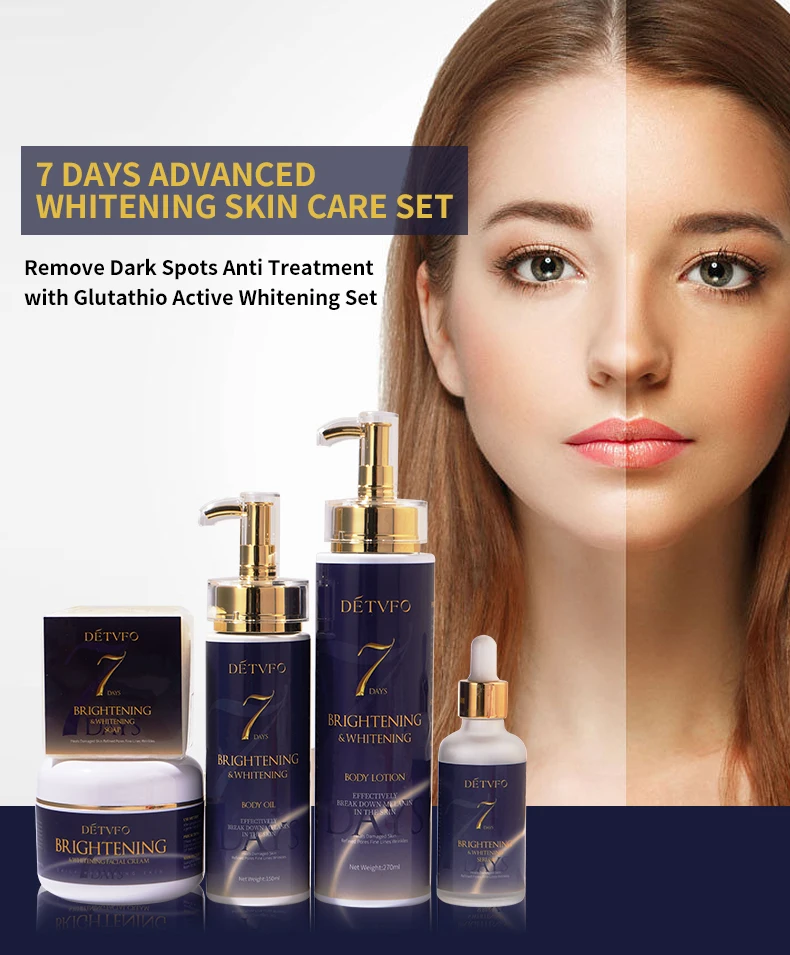 Skin Glowing Moisturizing 7 Days Whitening Cream Strong Bleaching