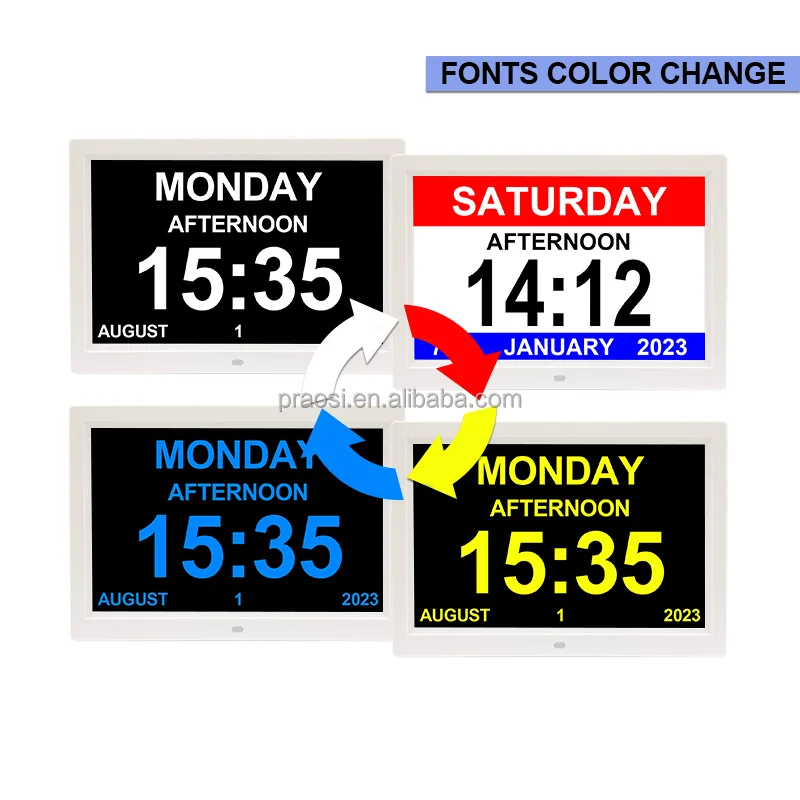 2024 Pros Extra-large Dementia Clock With Medication Reminders,Day,Date ...