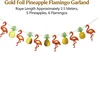 Gold Foil Flamingo Banner