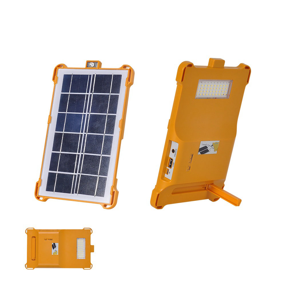 Светодиодный солнечный прожектор Открытый IP55 Водонепроницаемый USB-прожектор для путешествий Портативное освещение
