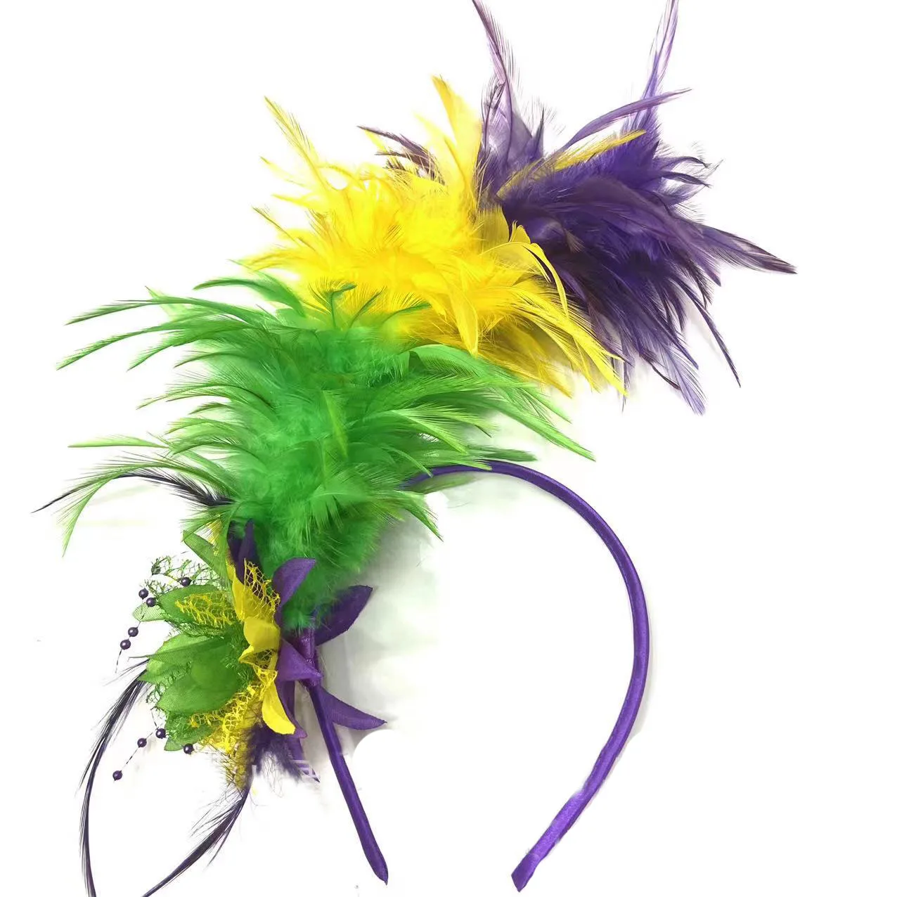 Mardi Gras Feather Headband