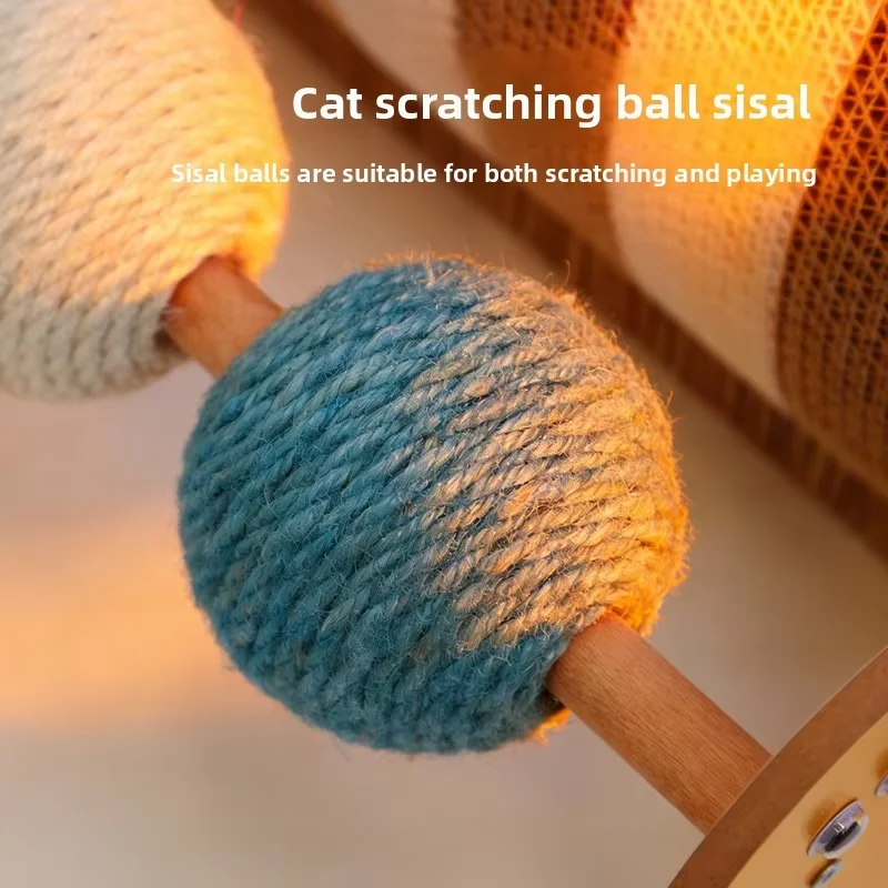 Snail Shape Cat Scratcher Multifunctional Cat Scratching Board with Replaceable Toy Corrugated Cat Scratching Bal details