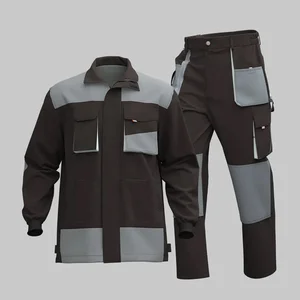 Professional Safety Workwear Jacket and Pants Construction Work Uniforms Coveralls Maintenance Workwear Clothes Custom Logo Size