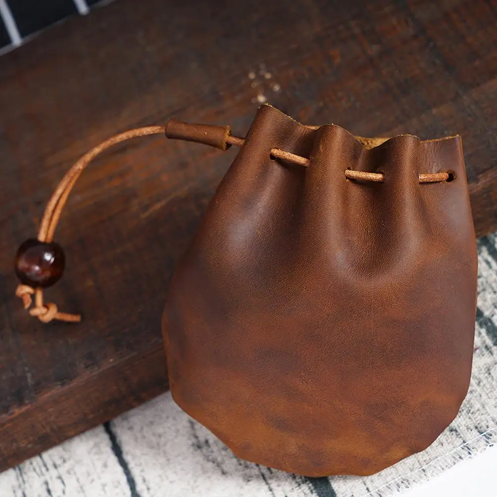 Mini Genuine Leather Bucket Bag - Vintage Creative Gift
