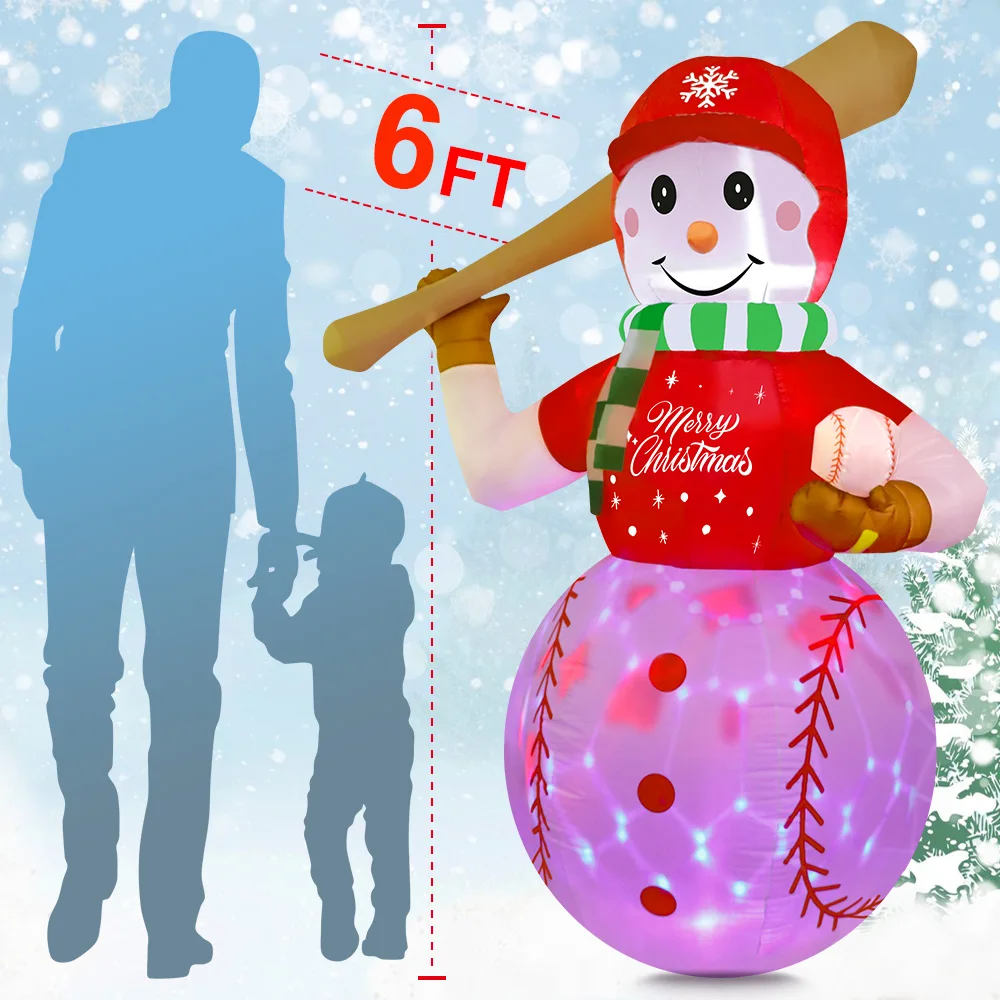 Ourwarm Animated Inflatable Christmas Decoration Musical Outdoor Yard