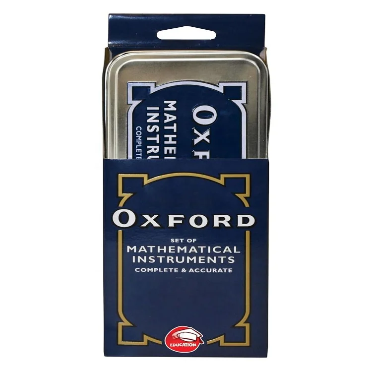2025 New Max Math Set Oxford Professional Geometry Sets with Storage Tin Made of Durable Metal