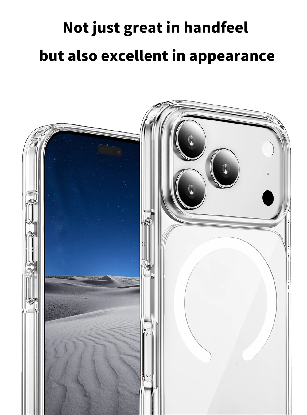 product laudtec clear magnetic phone cases for iphone 17 air 16 15 pro max shockproof luxury simple protective cover custom logo sjk1095-2