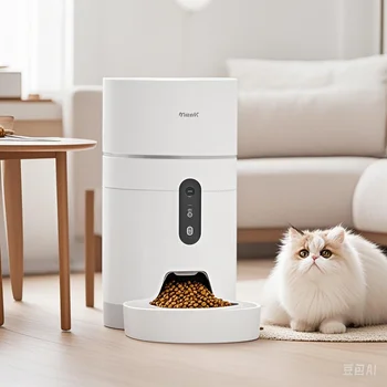 Smart WiFi Video Automatic Pet Feeder Timed Quantitative Bowl for Cats Dogs Eco-Friendly Plastic Material