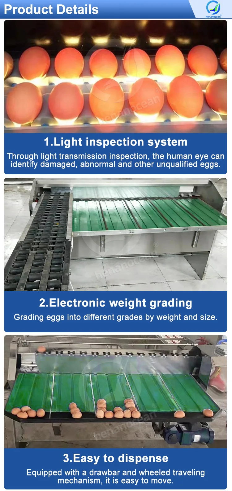 OCEAN Egg Grader Machine - Efficient & Reliable Solutions