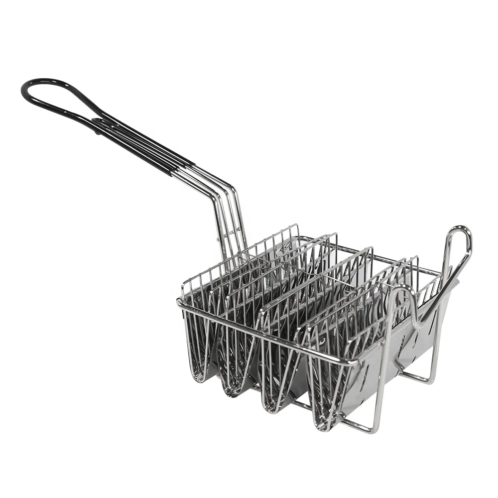 Taco Fry Basket 8-Slots w/ Handle: WebstaurantStore