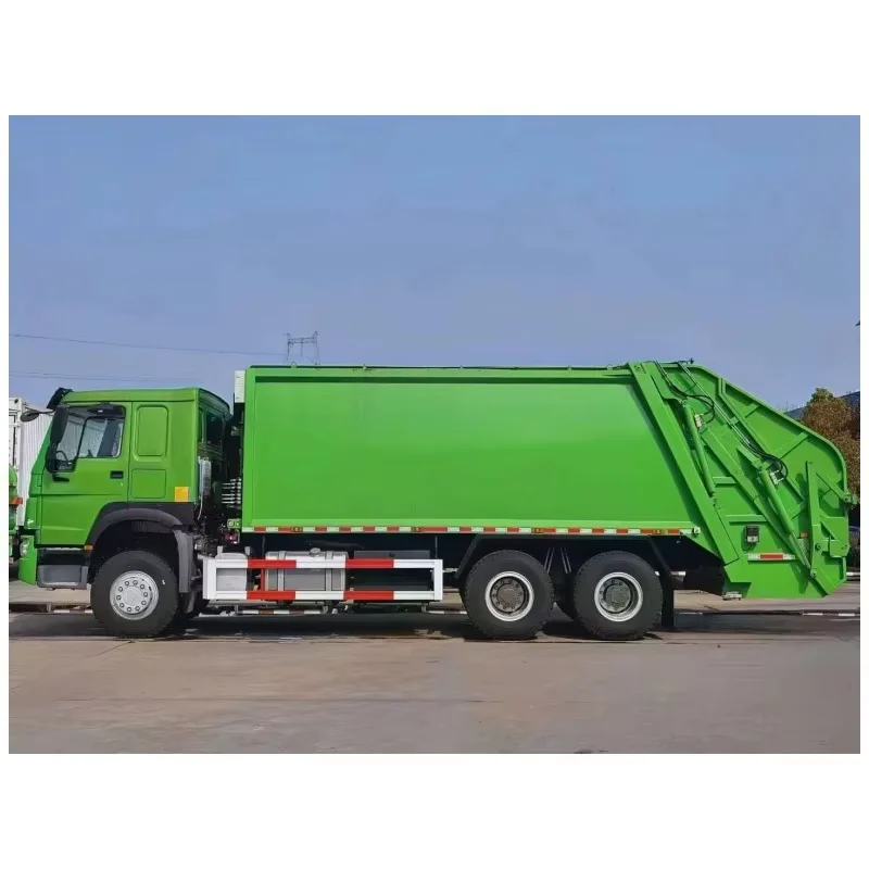 HOWO 6*4 20cbm Presslade-Abfallfahrzeug mit PLC-Hydrauliksystem Heckladevorrichtung Abfallwirtschaftfahrzeug